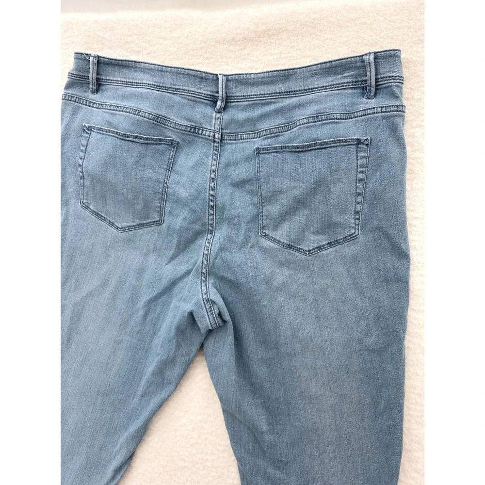 J. Jill Authentic Fit‎ Slim Ankle Jeans Light Wash Denim Womens Size 16 Stretch
